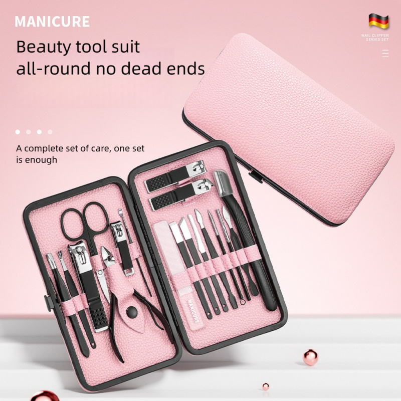 Mens Grooming Kit Case - Conjunto de Manicure e Pedicure com