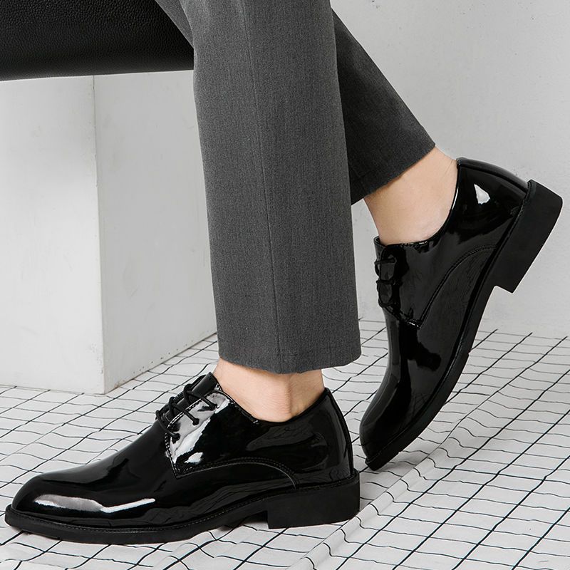 Young Men'S Grooming - Sapatos Masculinos de Couro com Elevador