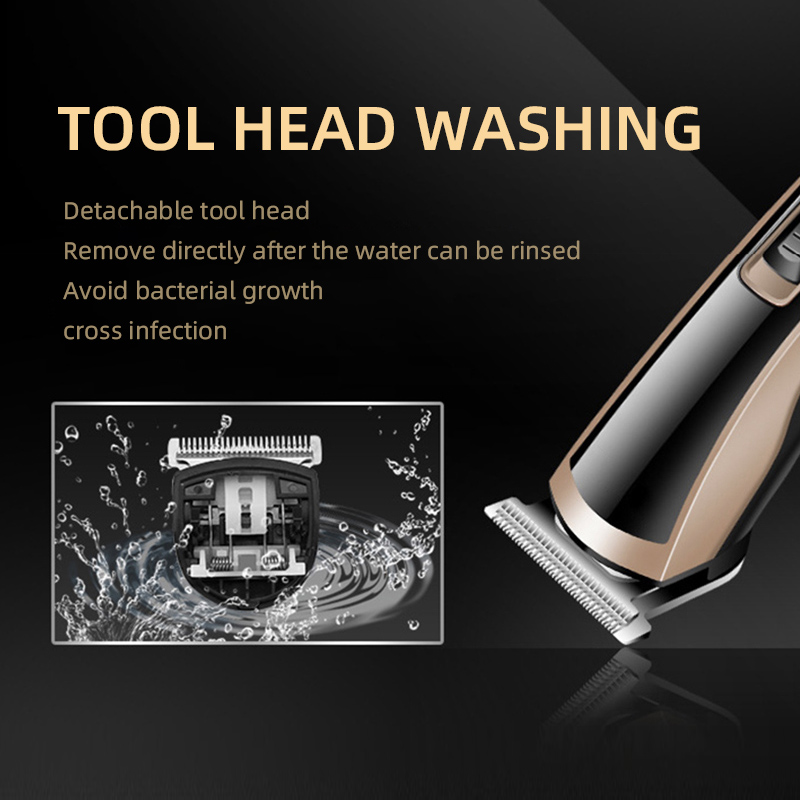 Kemei-Clipper de cabelo sem fi - Mens Grooming Tools avaliação e preço