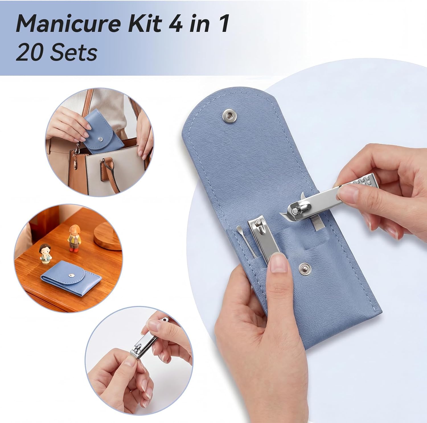 Kit de Manicure Portátil, 5 Pe - Mens Grooming Kit Case avaliação e preço